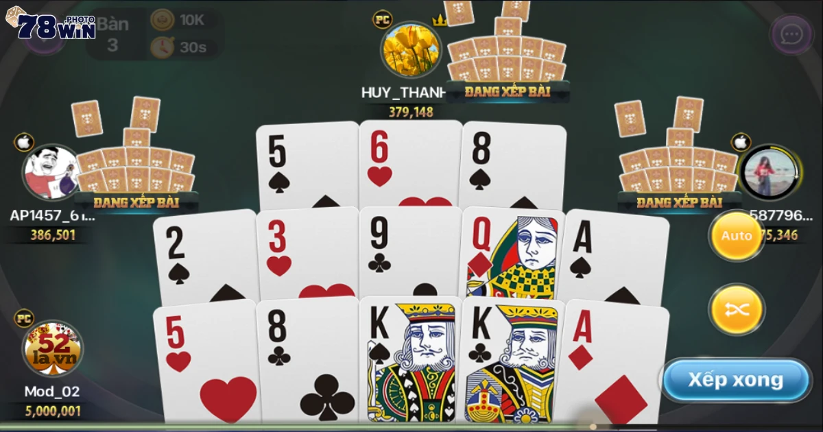 Cách Chơi Bài Binh Xập Xám 78WIN - Chiến Thuật Đỉnh Cao 4 Hướng dẫn cách xếp bài trong binh xập xám để tối ưu tỷ lệ thắng